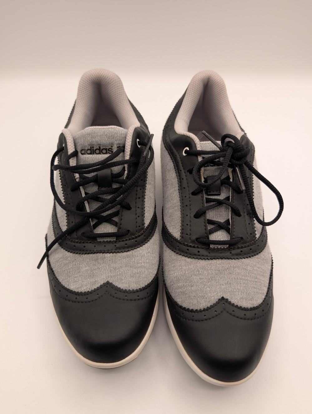 Adidas Adicross Gray Black Wingtip Spikeless Golf Shoes O99028 Women Size 9.5